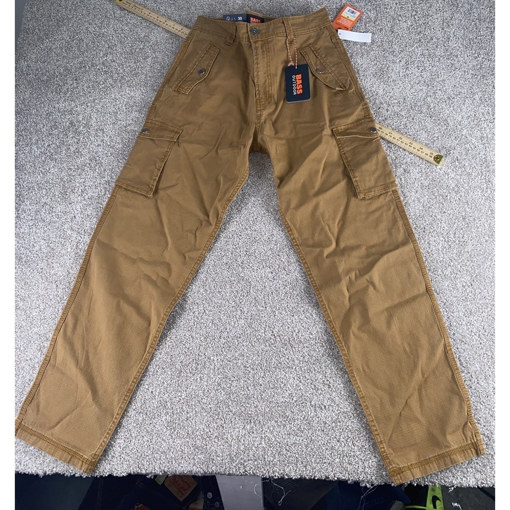 GH Bass Outdoor Taper Cargo Pans 30 (31x30) Pockets Carpenter Stretch Rip stop - Picture 2 of 12